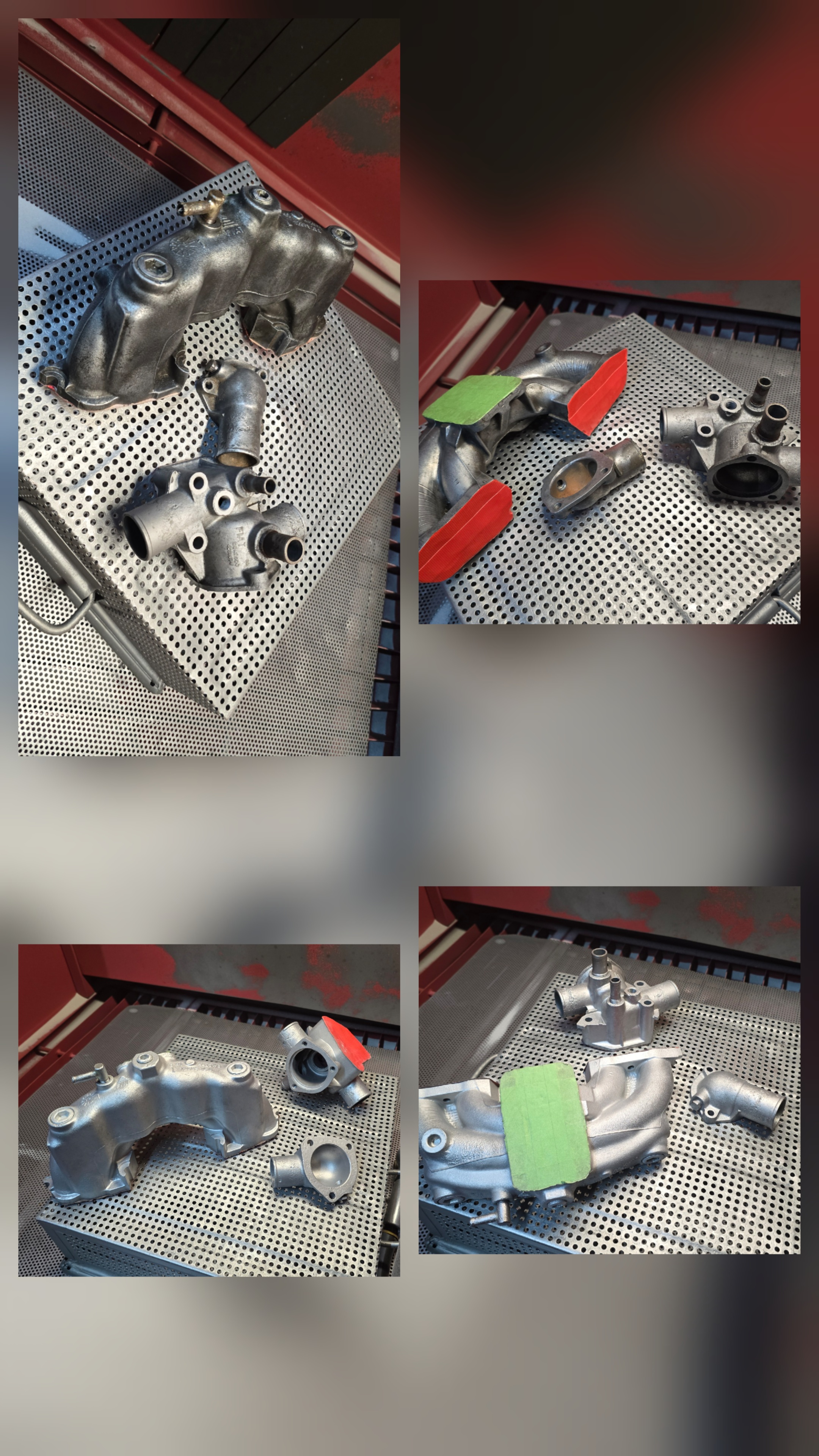 Motorenteile sauber gereinigt